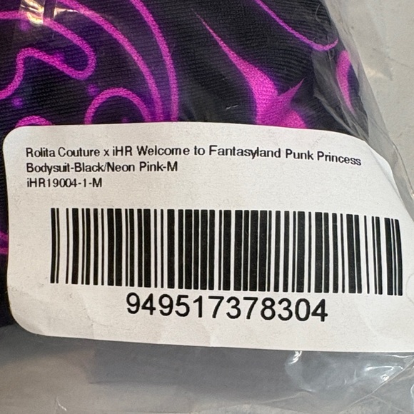 #83 Rolita couture bodysuit - Black and Pink medium - Picture 3 of 4